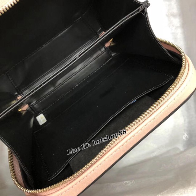 CHANEL女包 四方盒化妝包 原廠魚子醬牛皮 中號香奈兒手拎包 斜挎包 djc1288